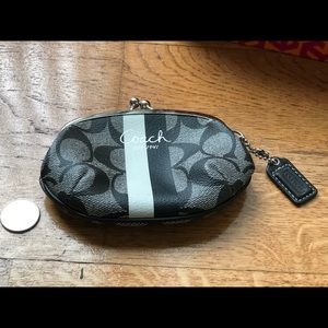 Black/Blue Coach Change Purse